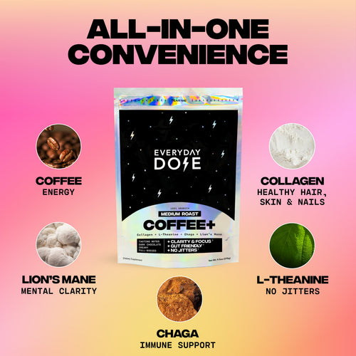 30 Servings of Coffee+ Medium Roast + FREE Starter Kit + FREE Creamer