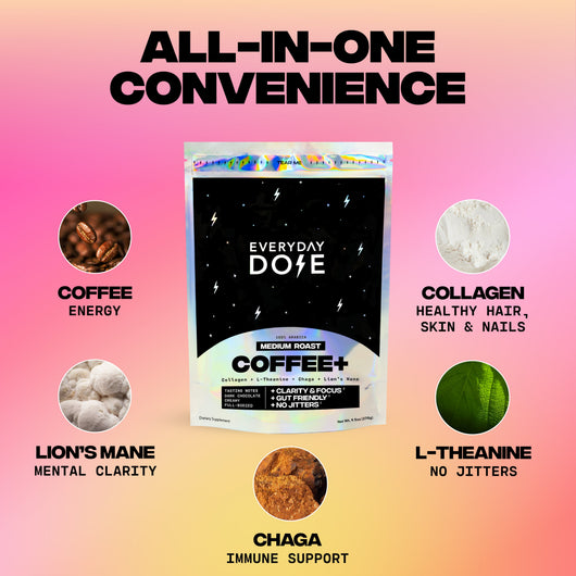 30 Servings of Coffee+ Medium Roast + FREE Starter Kit + FREE Creamer