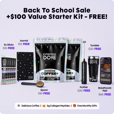 60 Servings of Coffee+ Medium Roast + FREE Starter Kit + Back To School Bundle