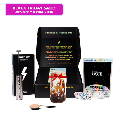 30 Serving of Mushroom Coffee + FREE Starter Kit + 1 FREE Mushroom Glass